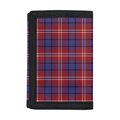Red Blue And White Tartan Pattern Print Trifold Wallet