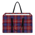 Red Blue And White Tartan Pattern Print Utility Tote Bag
