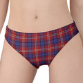Red Blue And White Tartan Pattern Print Women's Panties
