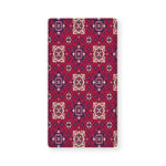 Red Boho Flower Pattern Print Baby Crib Sheet