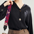 Red Boho Flower Pattern Print Bag Strap