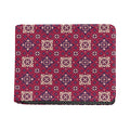 Red Boho Flower Pattern Print Bifold Wallet