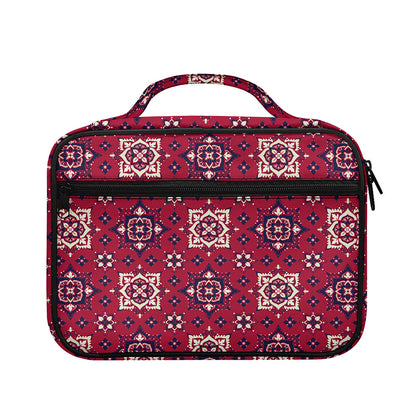 Red Boho Flower Pattern Print Briefcase Bible Bag