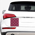 Red Boho Flower Pattern Print Car Sticker