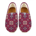 Red Boho Flower Pattern Print Casual Shoes