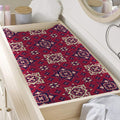 Red Boho Flower Pattern Print Changing Pad Cover