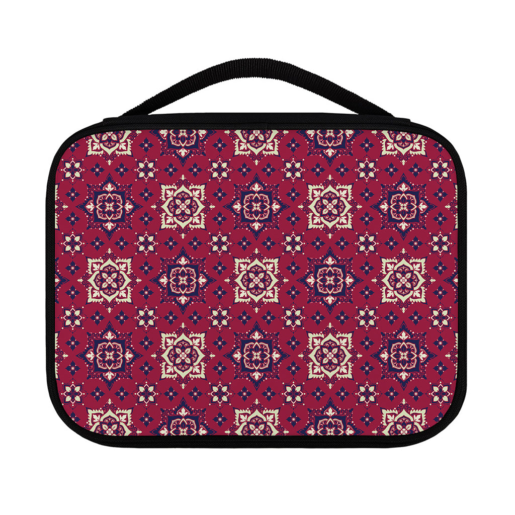 Red Boho Flower Pattern Print Classic Bible Case