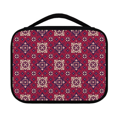 Red Boho Flower Pattern Print Classic Bible Case