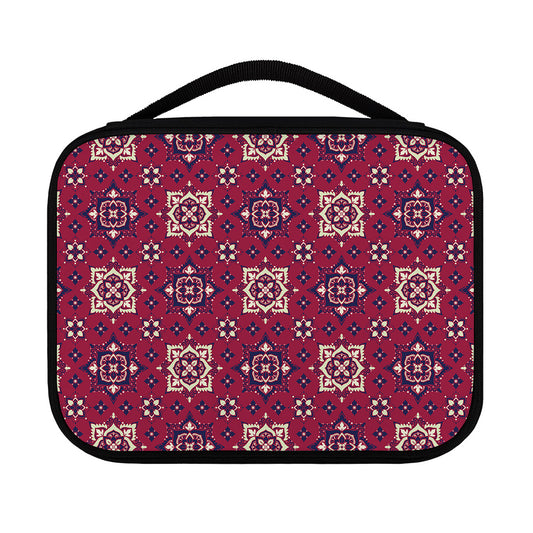 Red Boho Flower Pattern Print Classic Bible Case