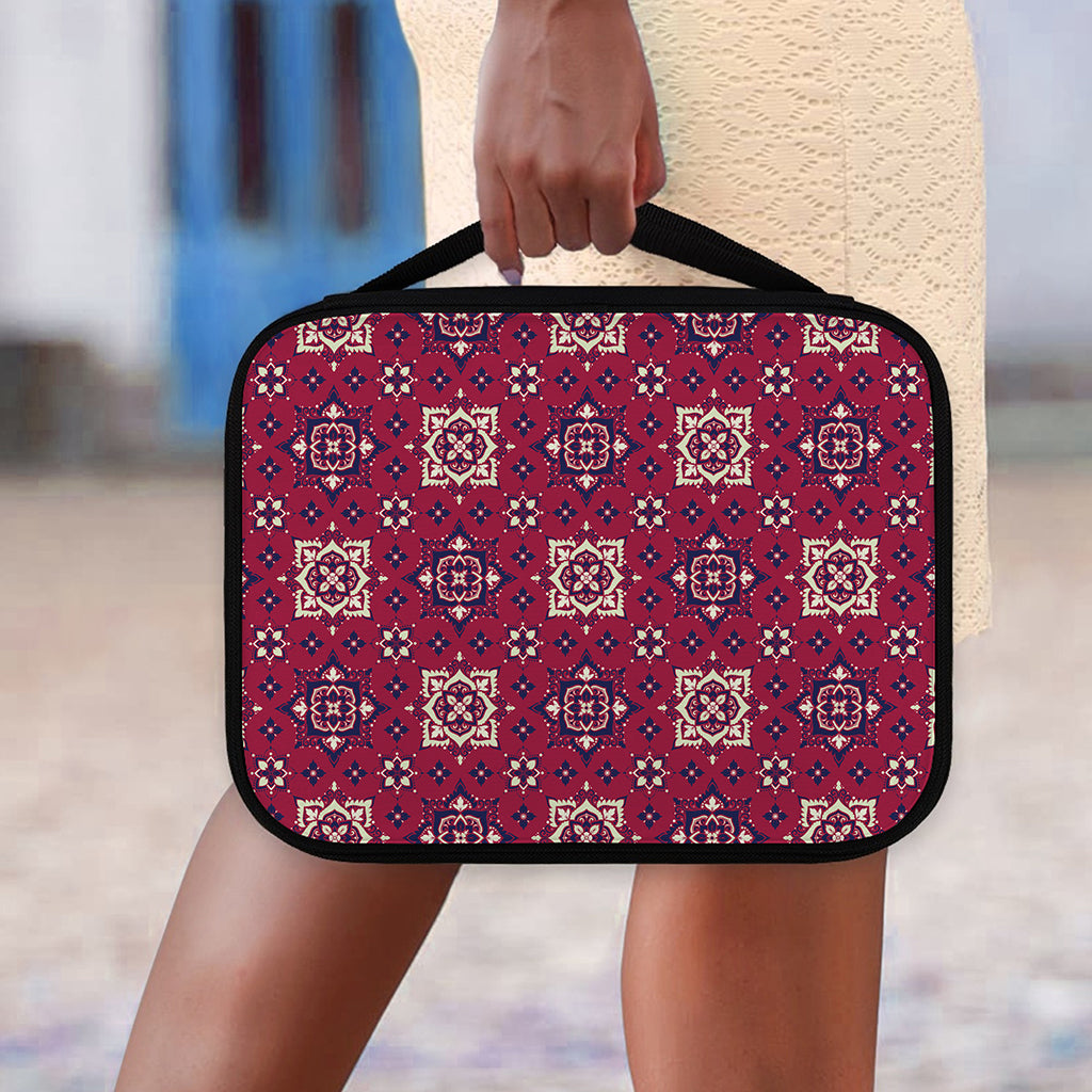 Red Boho Flower Pattern Print Classic Bible Case