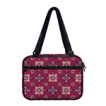 Red Boho Flower Pattern Print Double Strap Bible Bag