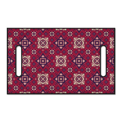 Red Boho Flower Pattern Print Golf Cart Seat Cover
