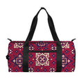 Red Boho Flower Pattern Print Gym Bag