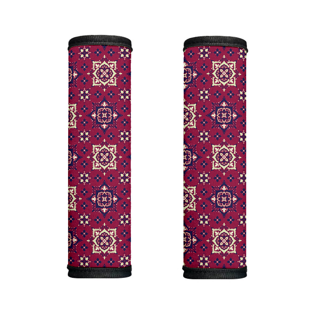 Red Boho Flower Pattern Print Handle Covers