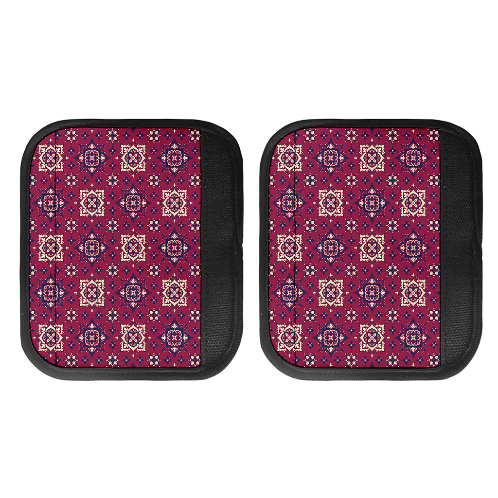 Red Boho Flower Pattern Print Handle Covers