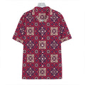 Red Boho Flower Pattern Print Hawaiian Shirt
