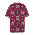Red Boho Flower Pattern Print Hawaiian Shirt