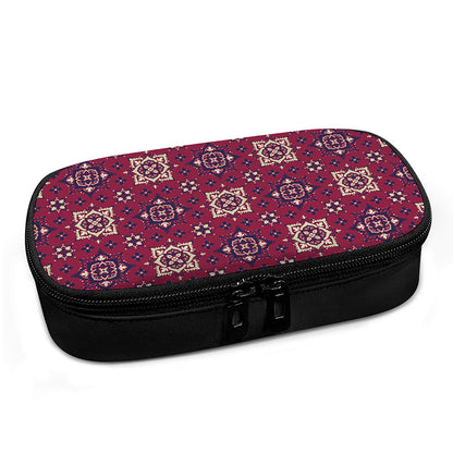 Red Boho Flower Pattern Print Insulin Cooler Travel Case