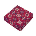 Red Boho Flower Pattern Print Outdoor Seat Cushion Cover