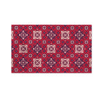 Red Boho Flower Pattern Print Polyester Flag