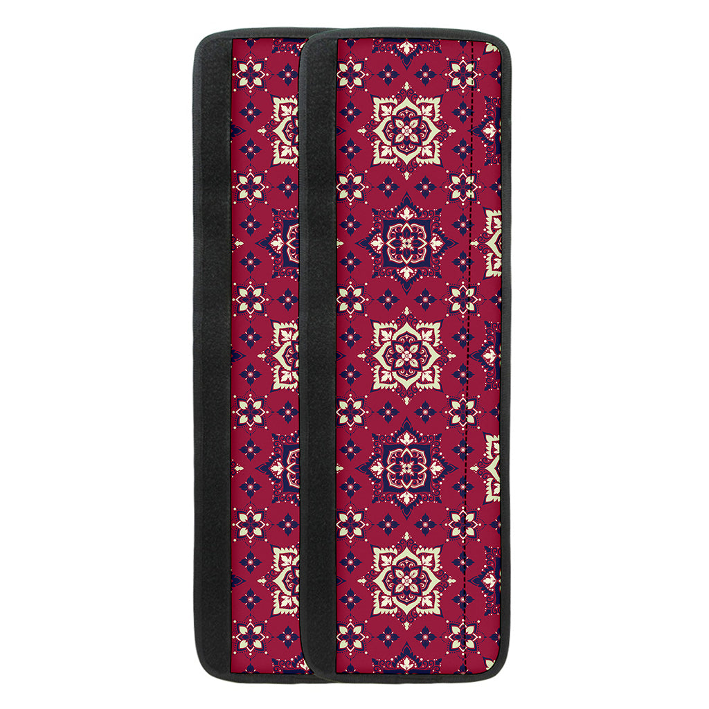 Red Boho Flower Pattern Print Refrigerator Handle Covers