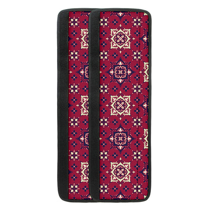 Red Boho Flower Pattern Print Refrigerator Handle Covers