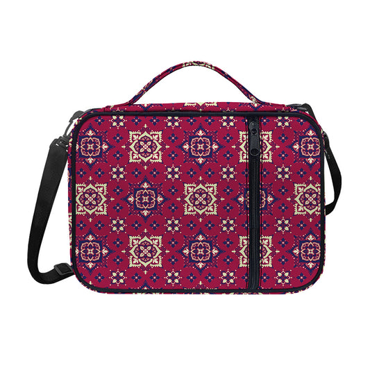 Red Boho Flower Pattern Print Shoulder Strap Bible Bag