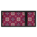 Red Boho Flower Pattern Print Trifold Wallet