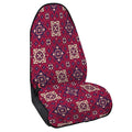 Red Boho Flower Pattern Print Waterproof Car Seat Cover