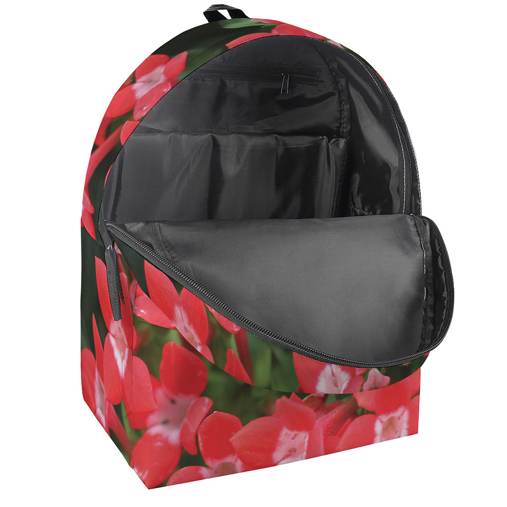 Red Bouvardia Print Backpack