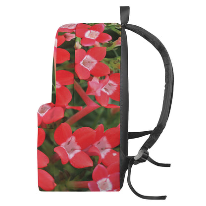 Red Bouvardia Print Backpack