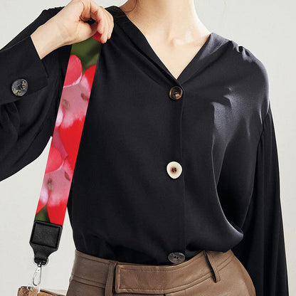 Red Bouvardia Print Bag Strap