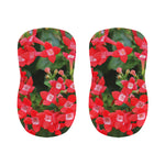 Red Bouvardia Print Bar Stool Covers