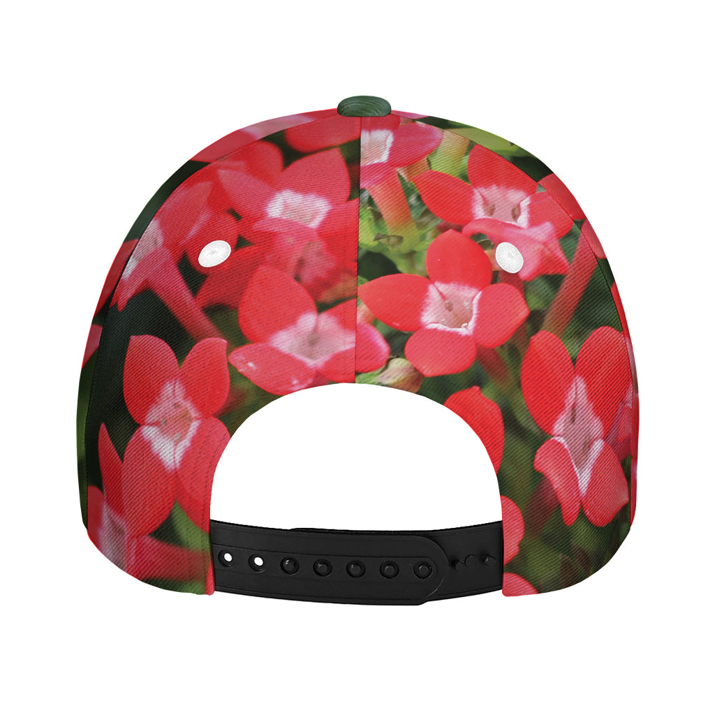 Red Bouvardia Print Baseball Cap