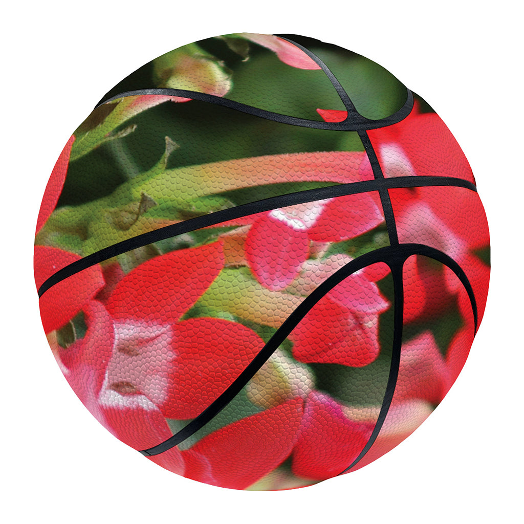 Red Bouvardia Print Basketball