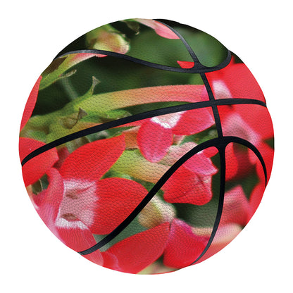 Red Bouvardia Print Basketball