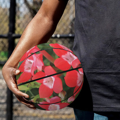 Red Bouvardia Print Basketball