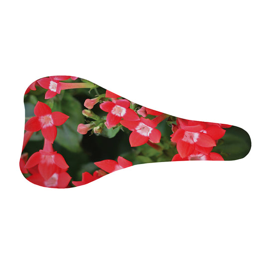 Red Bouvardia Print Bicycle Seat Cover