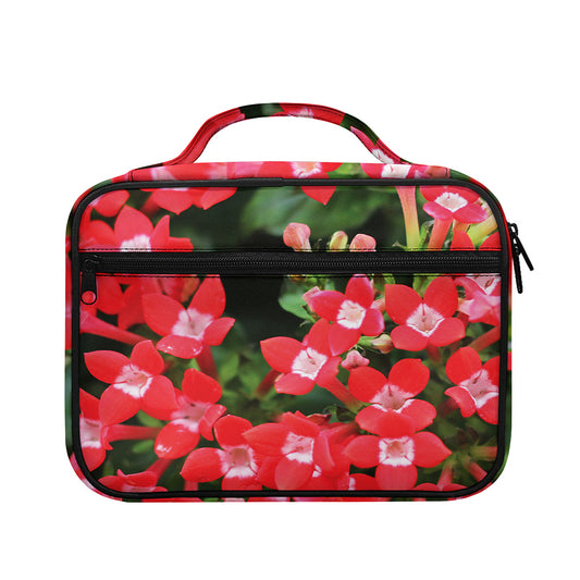 Red Bouvardia Print Briefcase Bible Bag