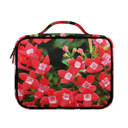 Red Bouvardia Print Briefcase Bible Bag