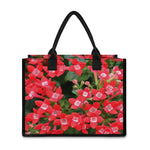 Red Bouvardia Print Canvas Tote Bag