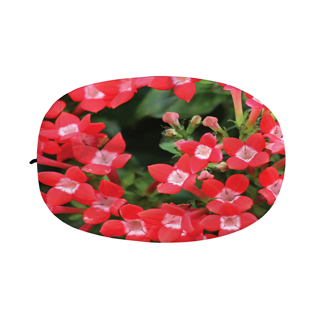 Red Bouvardia Print Car Side Mirror Covers