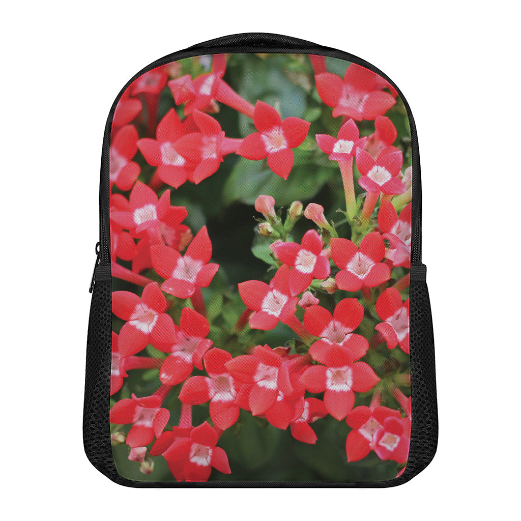 Red Bouvardia Print Casual Backpack