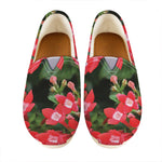 Red Bouvardia Print Casual Shoes