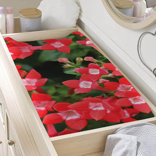 Red Bouvardia Print Changing Pad Cover