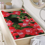 Red Bouvardia Print Changing Pad Cover