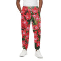 Red Bouvardia Print Cotton Sweatpants