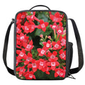 Red Bouvardia Print Crossbody Lunch Bag