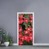 Red Bouvardia Print Door Sticker