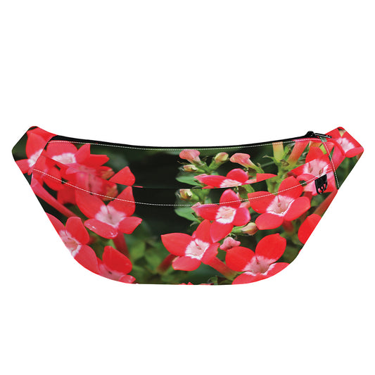 Red Bouvardia Print Fanny Pack